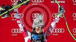 SKI WORLD CUP,DH LADIES ,ST MORITZ, 2015