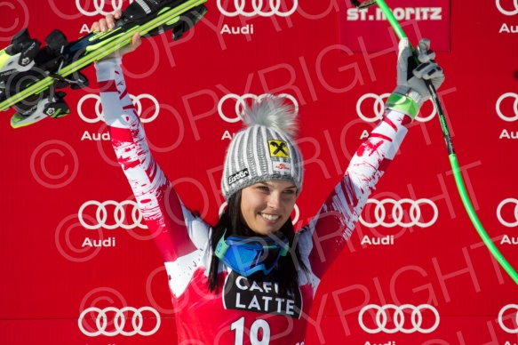 SKI WORLD CUP,DH LADIES ,ST MORITZ, 2015