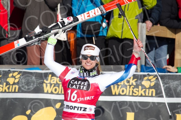 SKI WORLD CUP,DH LADIES ,ST MORITZ, 2015