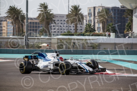 Test F1 Abu Dhabi 2018 Kubica, vettel, Le Clerc