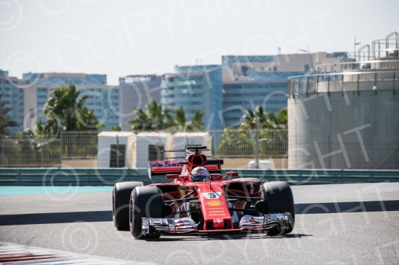 Test F1 Abu Dhabi 2018 Kubica, vettel, Le Clerc