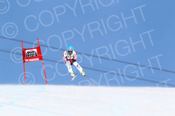 SKI WORLD CUP,DH LADIES ,ST MORITZ, 2015