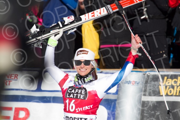 SKI WORLD CUP,DH LADIES ,ST MORITZ, 2015