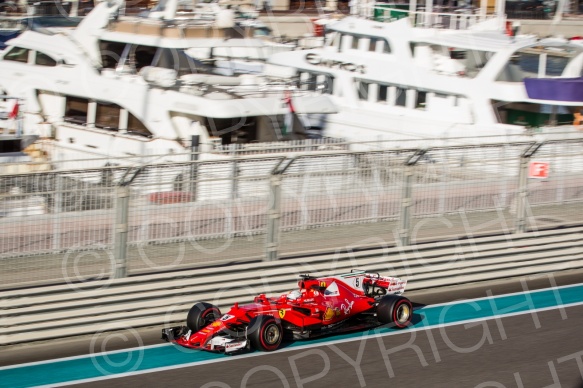 Test F1 Abu Dhabi 2018 Kubica, vettel, Le Clerc