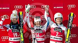 SKI WORLD CUP,DH LADIES ,ST MORITZ, 2015