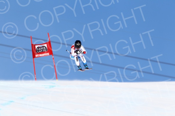 SKI WORLD CUP,DH LADIES ,ST MORITZ, 2015