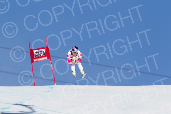 SKI WORLD CUP,DH LADIES ,ST MORITZ, 2015