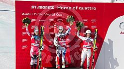 SKI WORLD CUP,DH LADIES ,ST MORITZ, 2015