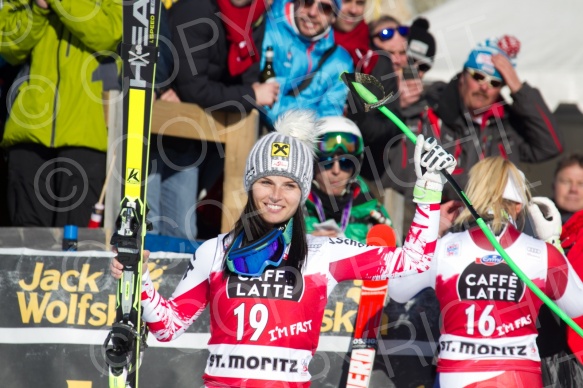 SKI WORLD CUP,DH LADIES ,ST MORITZ, 2015