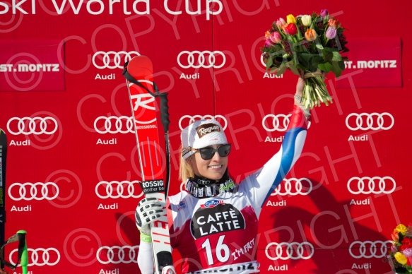 SKI WORLD CUP,DH LADIES ,ST MORITZ, 2015